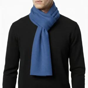 تن پوش شال گردن آبی کاربنی ساده