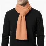 شال گردن مردانه نارنجی روشن ساده