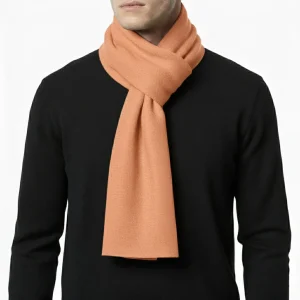 شال گردن مردانه نارنجی روشن ساده