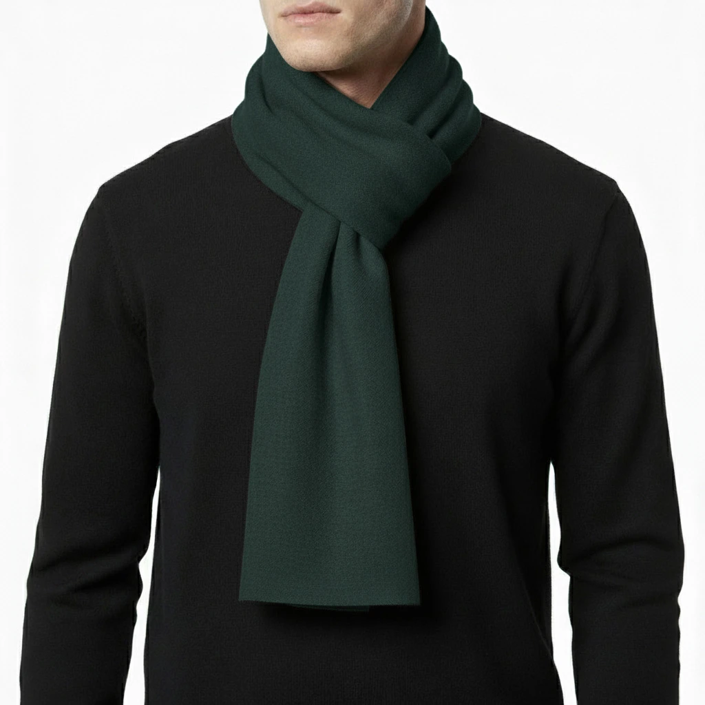 dark-green-scarf2 تن پوش شال گردن سبز یشمی تیره