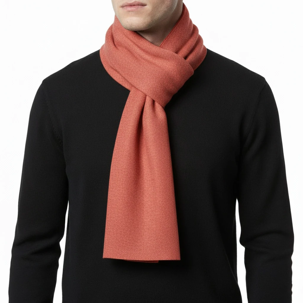 orange-simple-scarf2 شال گردن نارنجی ساده مردانه