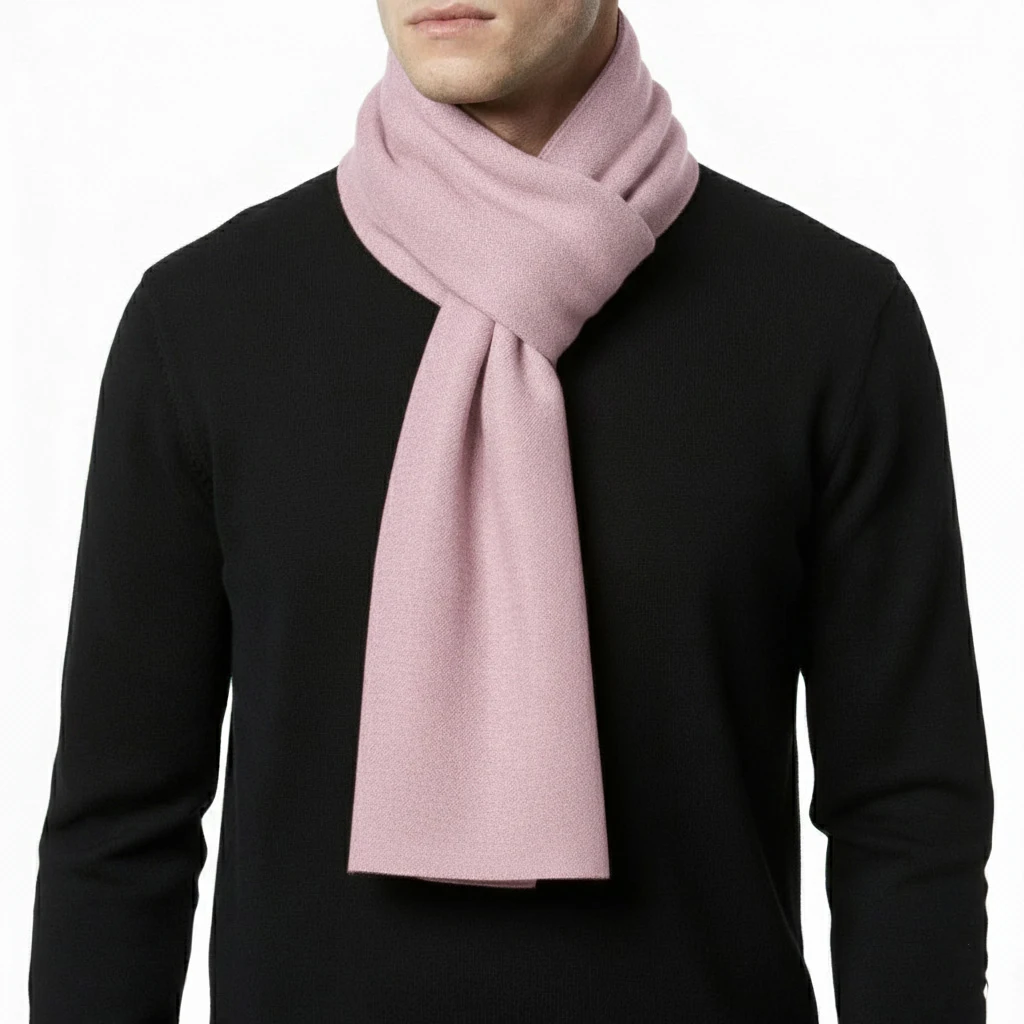 pastel-pink-scarf2 شال گردن صورتی پاستلی ساده