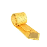 ست کراوات و پوشت خال خالی زرد 95106 - Image 3