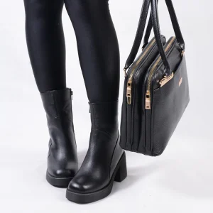 نیم بوت پاشنه دار مدل 540 دراتی در پای مدل