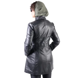 کت بلند چرم طبیعی زنانه دراتی