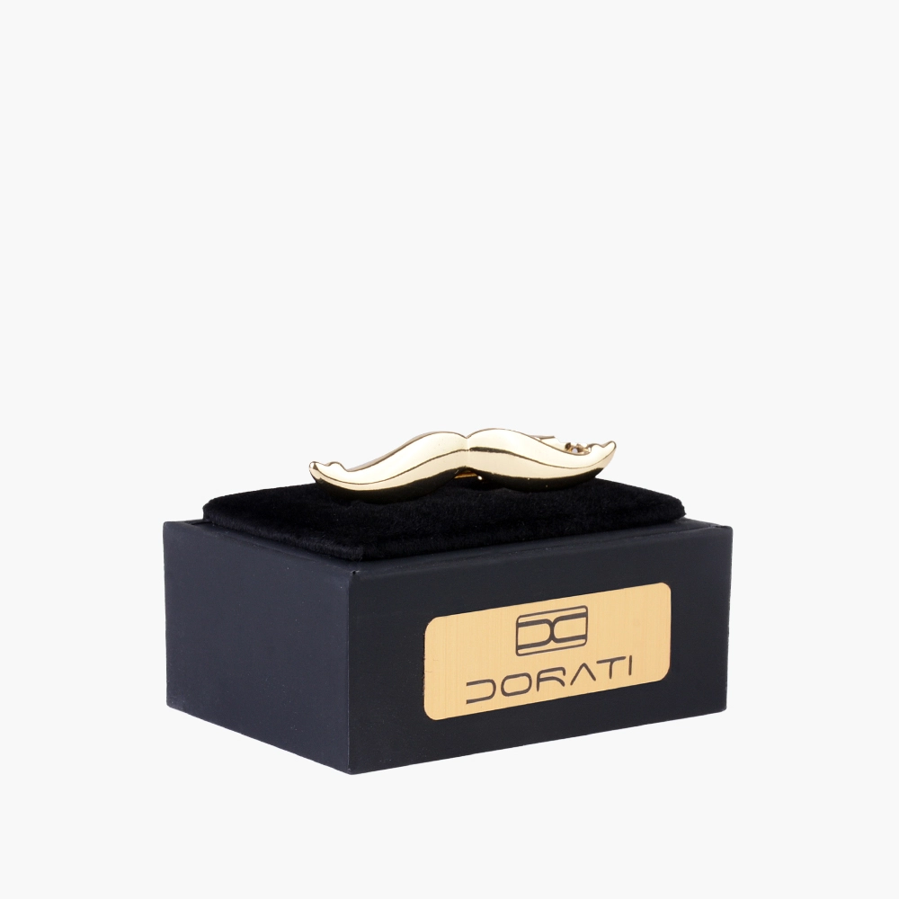 گیره کراوات سیبیل01 گیره کراوات سبیل طلایی - Image 1