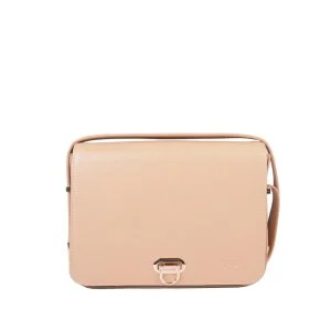 کیف 207 کرمی روشن دراتی همراه با قفل سگک دار