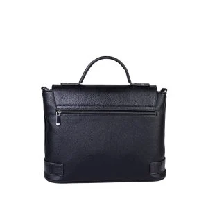 پشت کیف چرم زنانه سگک دار مشکی دراتی