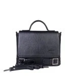 بند دوشی کیف چرم زنانه سگک دار مشکی دراتی