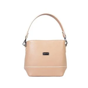 کیف جمع و جور چرم زنانه کرمی