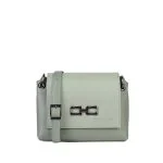 کیف با قیمت مناسب رنگ سبز با یراق استیل برند دراتی