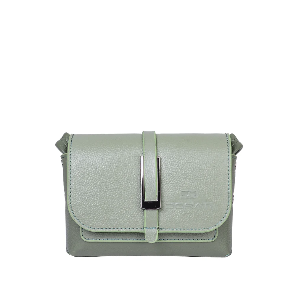 700 (3) کیف سبز چرم طبیعی دراتی مدل 700 همراه با یراق استیل