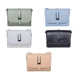 تنوع رنگی کیف دستی و دوشی چرم زنانه داری 5 تنوع رنگی