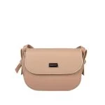 کیف کرمی چرم طبیعی زنانه دراتی