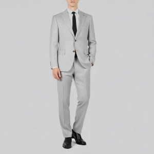 تن پوش کت و شلوار طوسی روشن ‌را‌راه