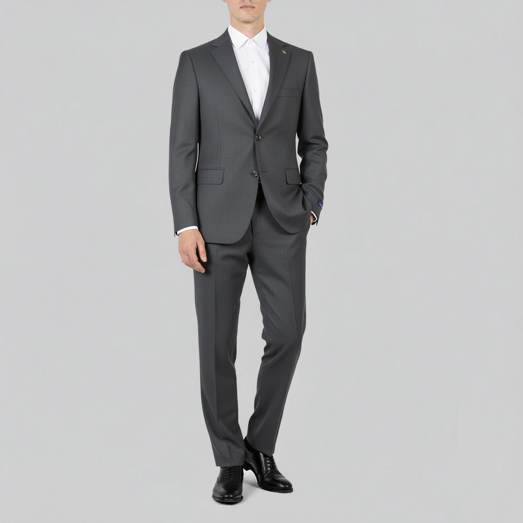 dark-charcoal-suits5 تن پوش کت و شلوار دو دکمه طوسی تیره