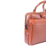 نمای بغل و قفل کیف چرم اداری دیاکو