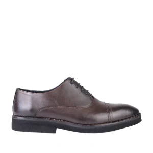 نمای بغل کفش چرم مردانه برت کد ۷۰۰ رنگ قهوه‌ای