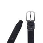 نمای بالا کمربند چرم مردانه مشکی