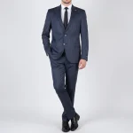 تن پوش کت و شلوار سورمه ای راه‌راه