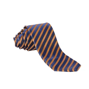 کراوات طرح دار سرمه‌ای خردلی