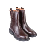 نمای رو به رو بوت چرم قهوه‌ای کد ۲۳۶