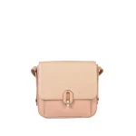 نمای رو به رو کیف چرم زنانه ۴۲۲ رنگ کرم