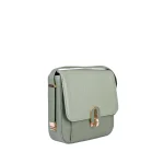 نمای بغل کیف چرم زنانه کد ۴۲۲ رنگ سبز پاستلی