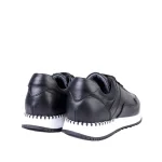 نمای پشت کتانی چرم زنانه مشکی