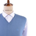 جلیقه مردانه بافت آبی آسمانی