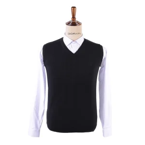 جلیقه مشکی بافت مردانه دراتی