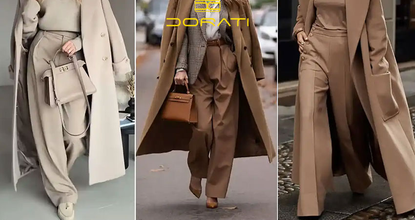 ترکیب رنگهای پیشنهادی با شلوار قهوهای