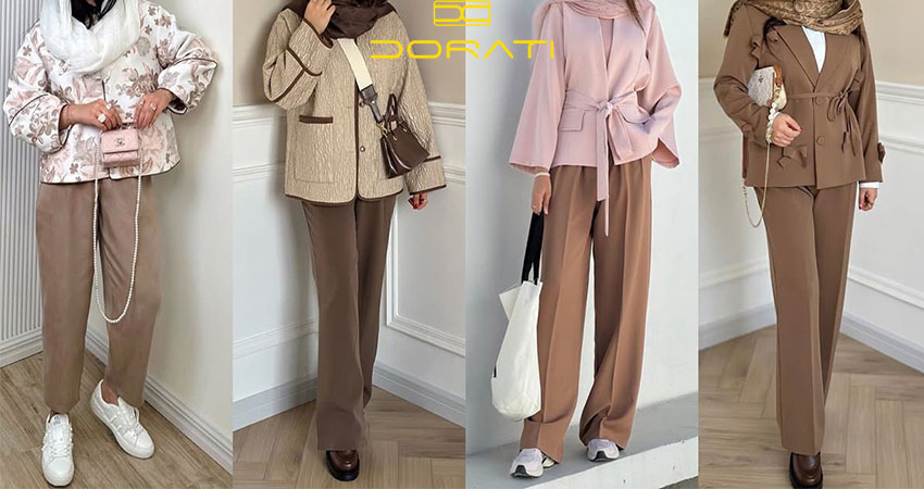 ست کردن شلوار قهوهای در استایل رسمی و مجلسی