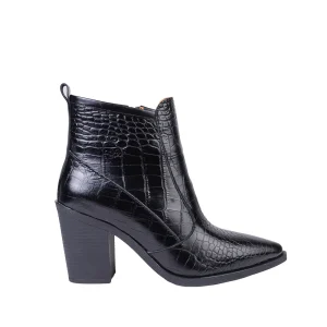 نمای بغل بوت چرم زنانه 742 پاشنه دار