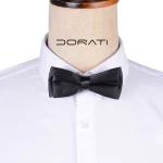 پاپیون مردانه مشکی ساده درجه یک دراتی با قیمت مناسب