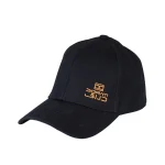 نمای رو به رو کلاه کتان رنگ مشکی دراتی