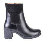 نمای بغل بوت جیر و چرم پاشنه دار زنانه 556