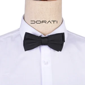 پاپیون مشکی ساده دراتی دامادی