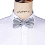 تن‌پوش پاپیون طوسی روشن مردانه