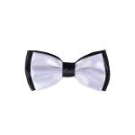 نمای رو به رو پاپیون سفید مشکی