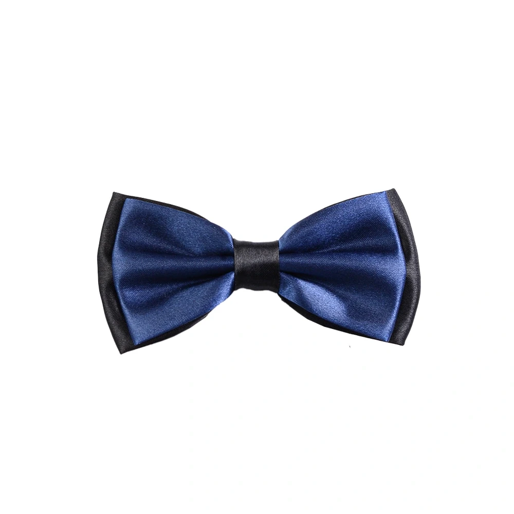 نمای رو به رو پاپیون دو رنگ سورمه‌ای مشکی