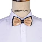 تن‌پوش پاپیون مردانه طلایی و مشکی