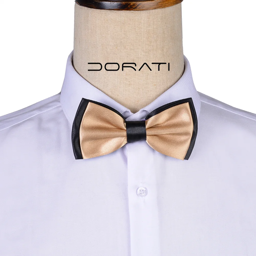 تن‌پوش پاپیون مردانه طلایی و مشکی