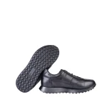 نمای بغل و زیره کفش چرم تمام مشکی