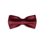 نمای رو به رو پاپیون مردانه ساتن زرشکی