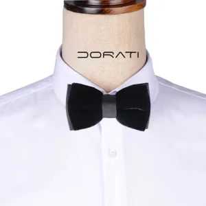 پاپیون مشکی مخمل دراتی مخصوص دامادان