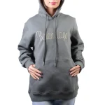 نمای رو به رو تن‌پوش هودی یونیسکس رنگ سدری