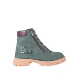 نمای بغل بوت اسپرت جیر سبز زنانه