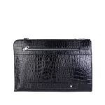 نمای پشت کیف هولدر مدارک چرم کروکو مشکی