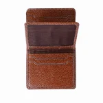 نمای داخلی جیب های جاکارتی چرم قهوه ای ناهید